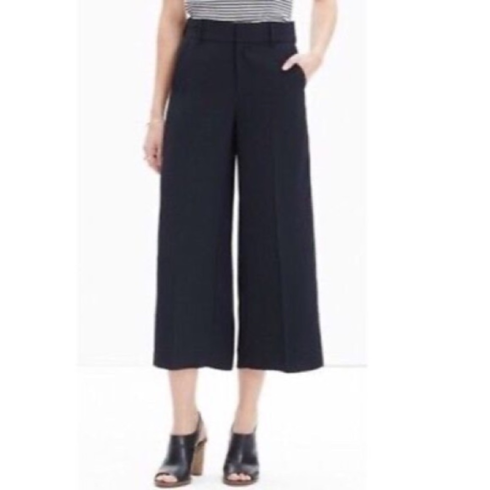 Madewell Stockton Culotte Pant In Black